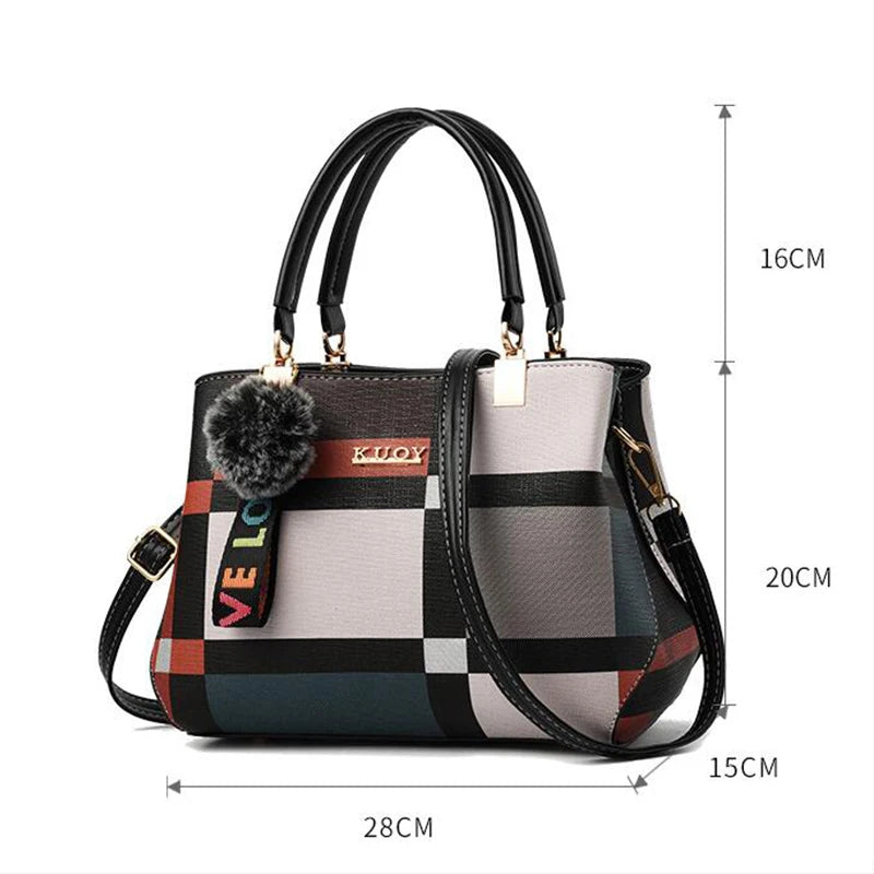 Luxury PU Leather Tote – Large Capacity Travel Shoulder Crossbody Bag for Women