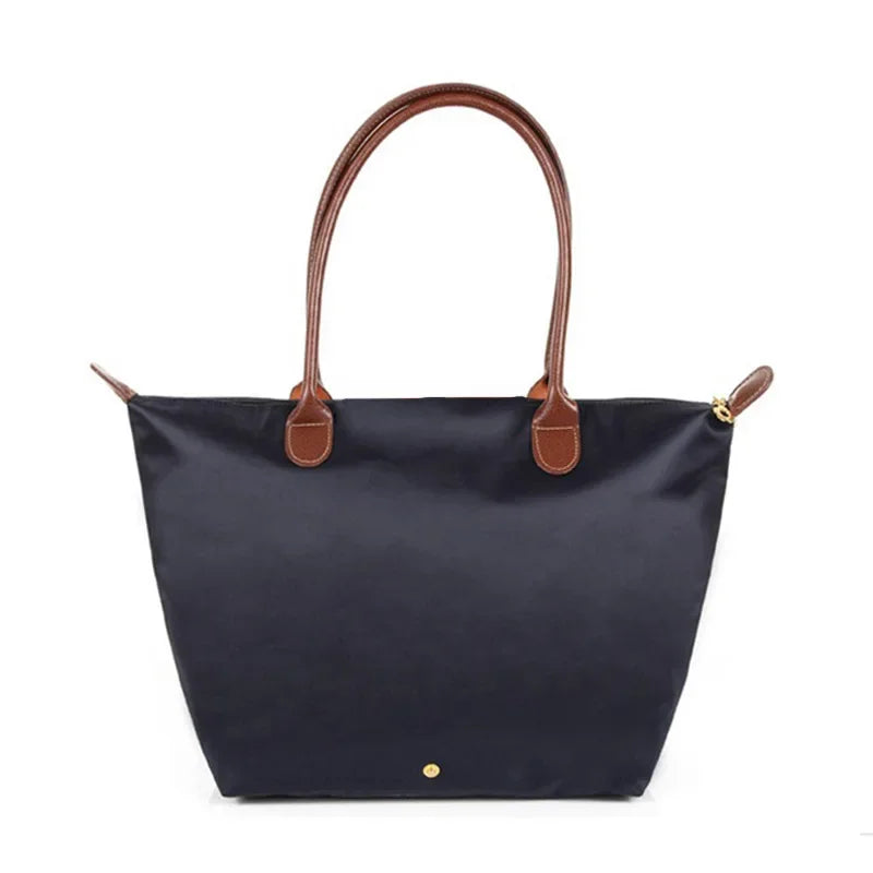 Nylon Sports Fitness Tote Bag – Waterproof Shoulder Handbag with Zipper & Mobile Phone Pocket