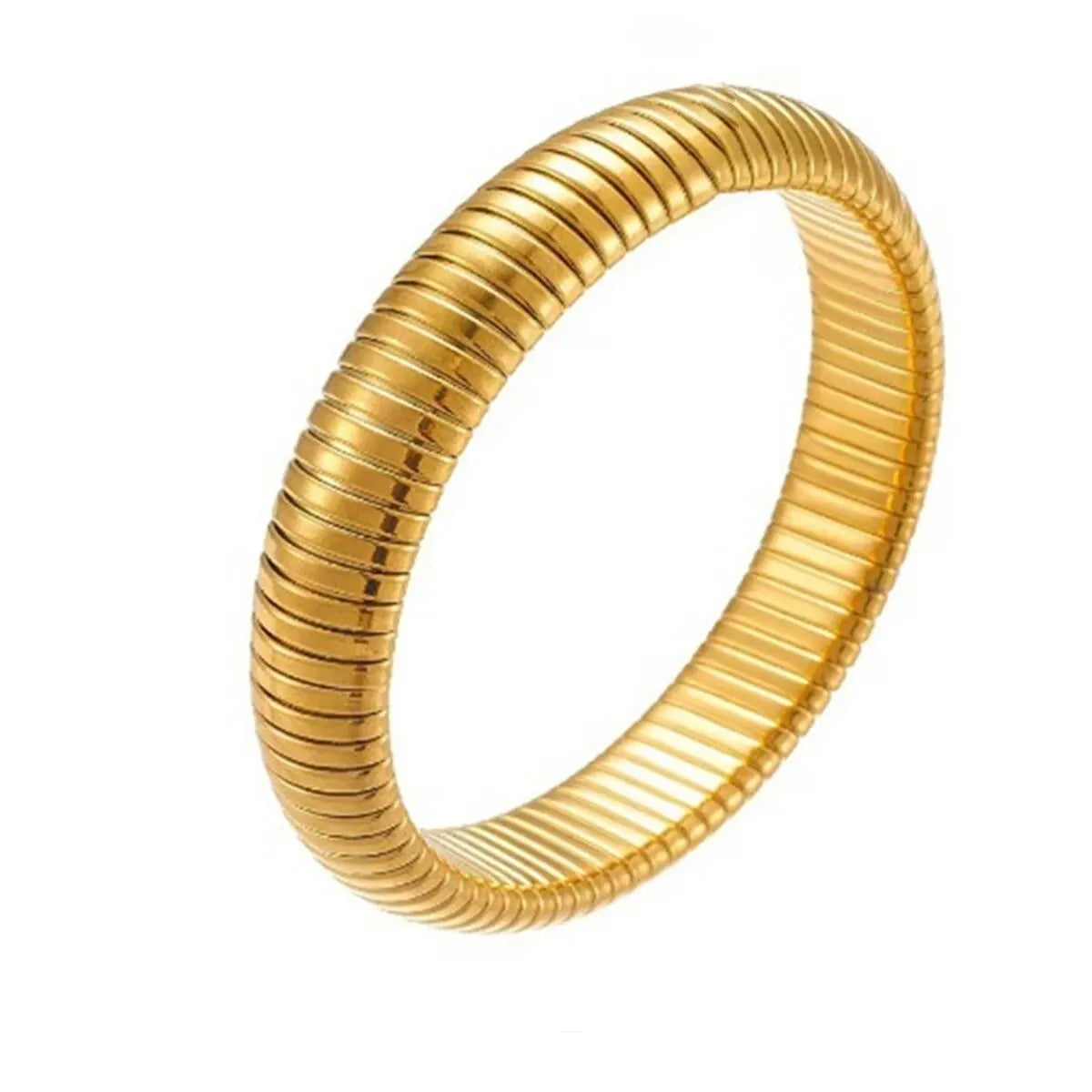 Waterproof 18K Gold Plated Stainless Steel Thick Bracelet – Unisex Jewelry