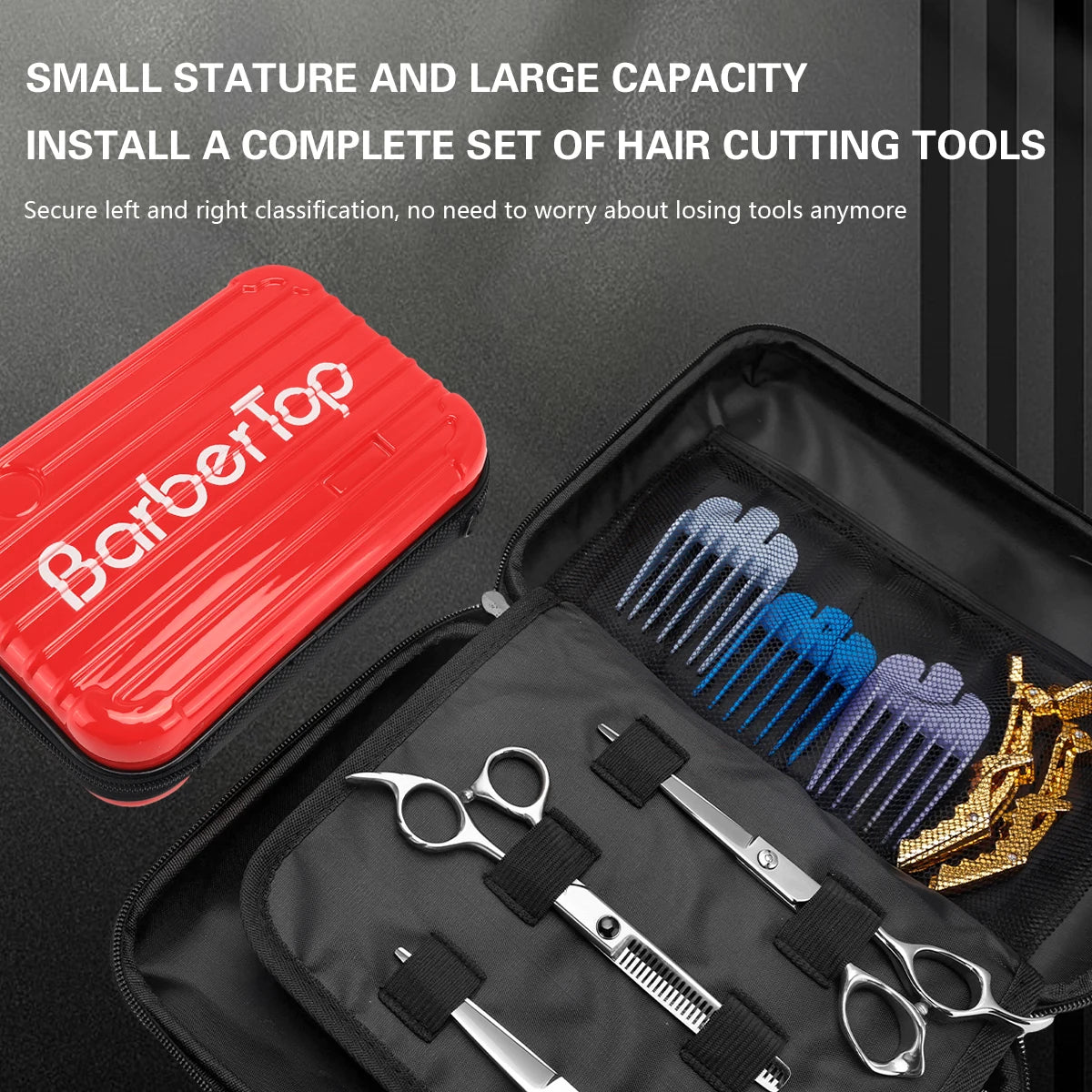 Portable Hair Scissors Case – Waterproof Shockproof Barber Tool Storage Bag