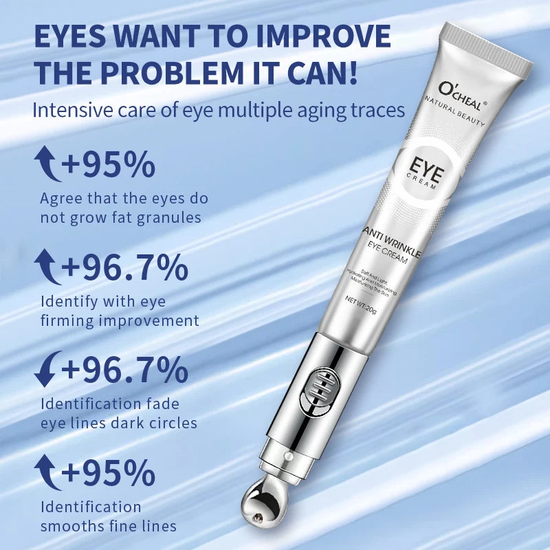 OCHEAL Electric Massage Eye Cream – Hyaluronic Acid Gel for Firming, Fine Line Reduction & Moisturizing Eye Care