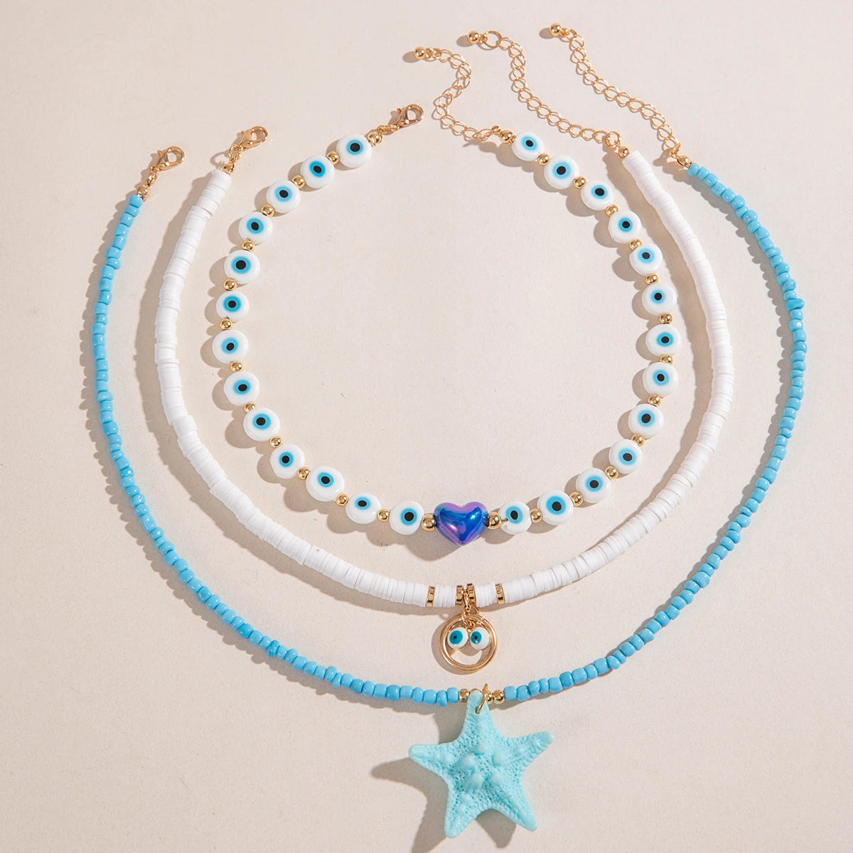 Tocona Bohemia Multicolor Bead & Shell Pendant Necklace – Adjustable Summer Beach Jewelry for Women