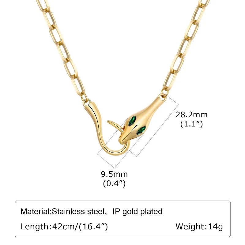 Chunky Gold Link Necklace – Thick Oval Chain Choker for Women