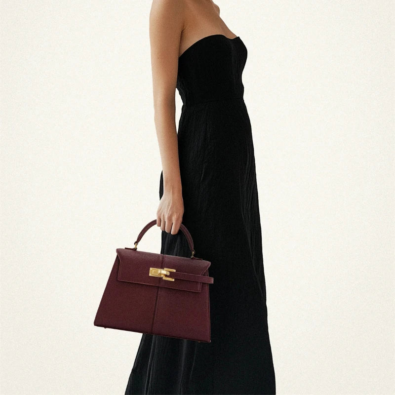 JW PEI Elise Burgundy Handbag – 2025 Designer Large Square Crossbody for Women