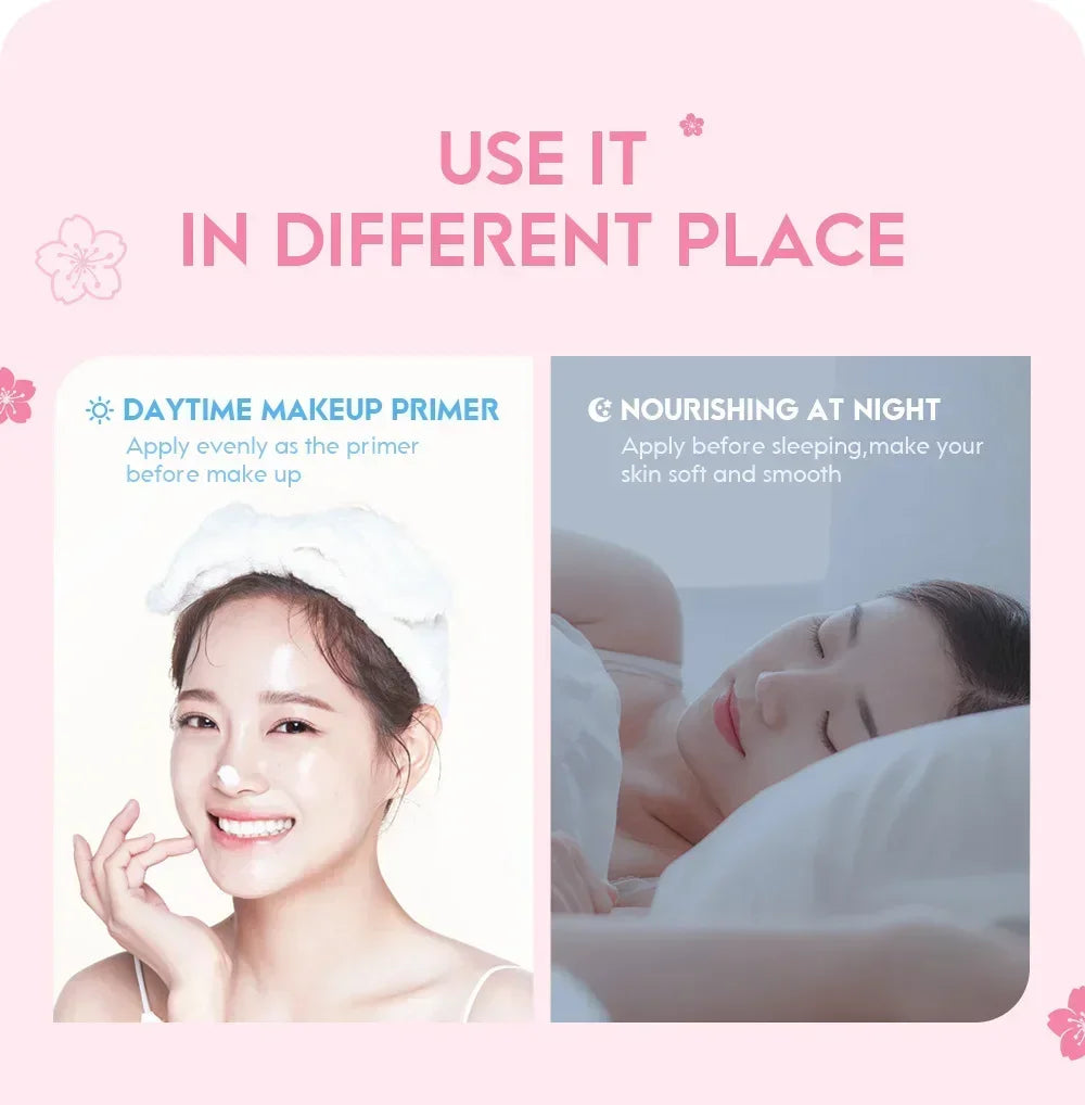 LAIKOU Japan Sakura Face Cream – Smoothing Moisturizer, Whitening & Nourishing, Oil Control & Skin Repair, Hydrating Skincare 25g