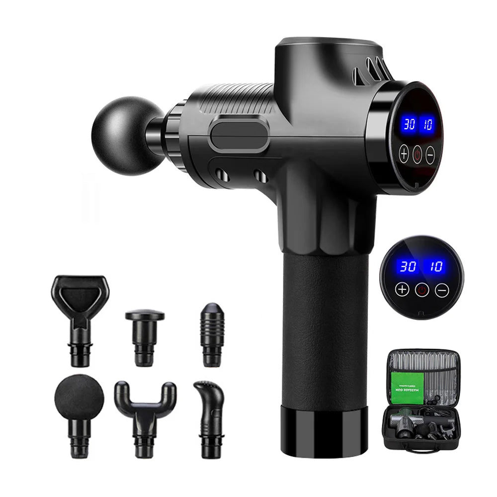 ChatGPT said:  Electric Fascia Massage Gun – Percussion Pistol for Deep Tissue Muscle Relaxation, Pain Relief & Fitness Recovery (Neck, Back & Body)