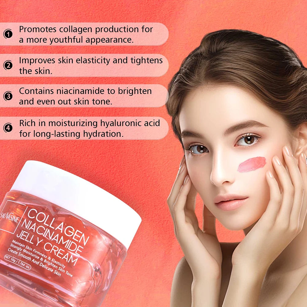 Collagen Jelly Cream – Niacinamide & Hydrolyzed Collagen Moisturizer for Revitalized Skin
