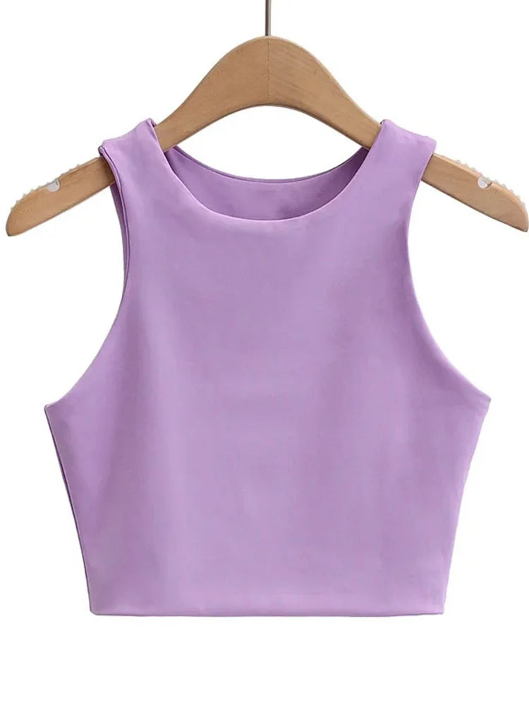 Women's Slim Fit Tank Top – Sleeveless, O-Neck, Summer Essential