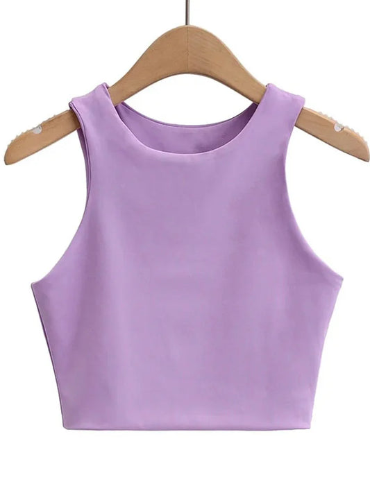 Women's Slim Fit Tank Top – Sleeveless, O-Neck, Summer Essential
