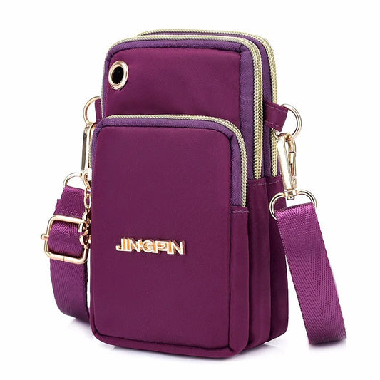 Waterproof Nylon Crossbody Bag – Small Messenger Shoulder Purse for Women