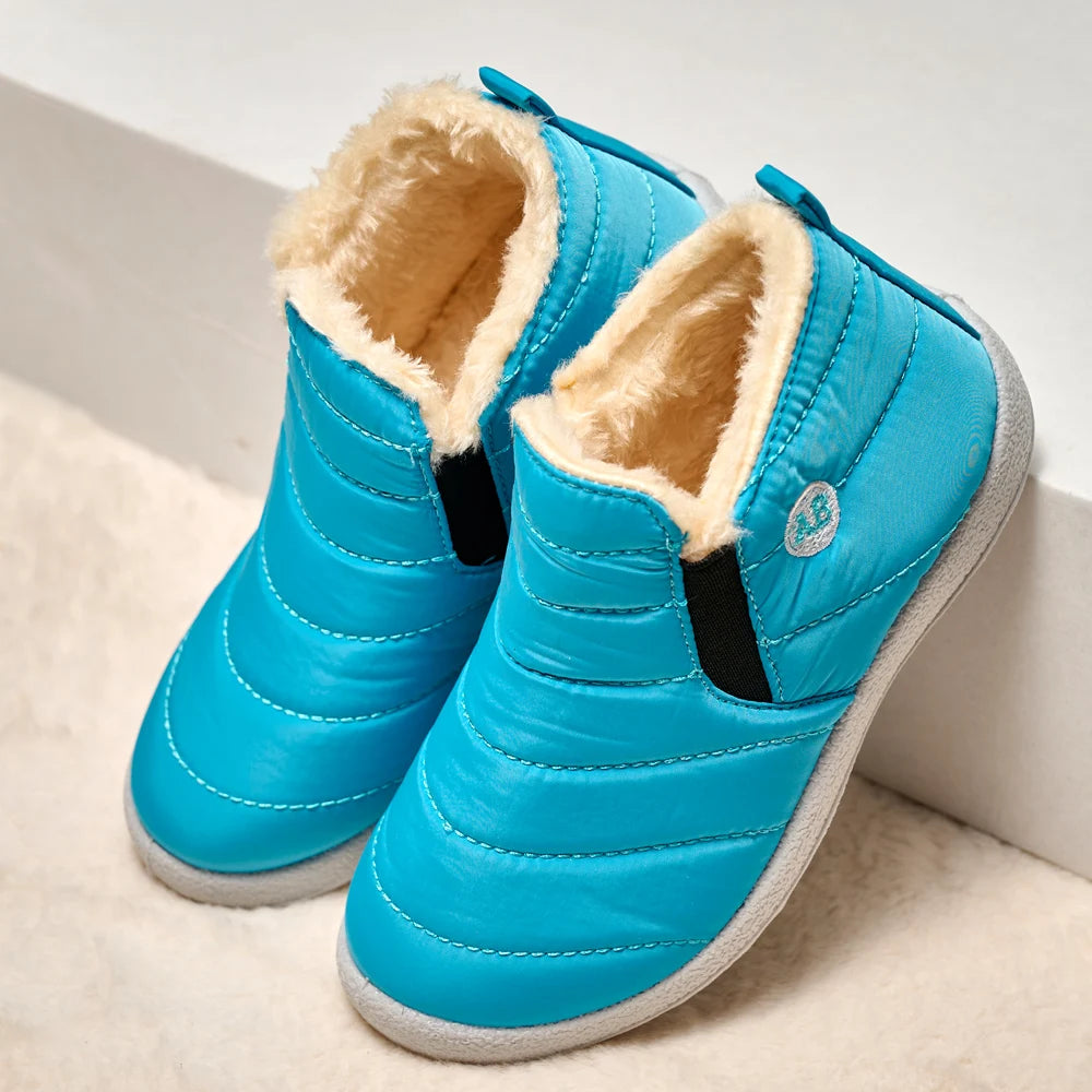 Children Winter Plush Snow Boots Waterproof Non-Slip