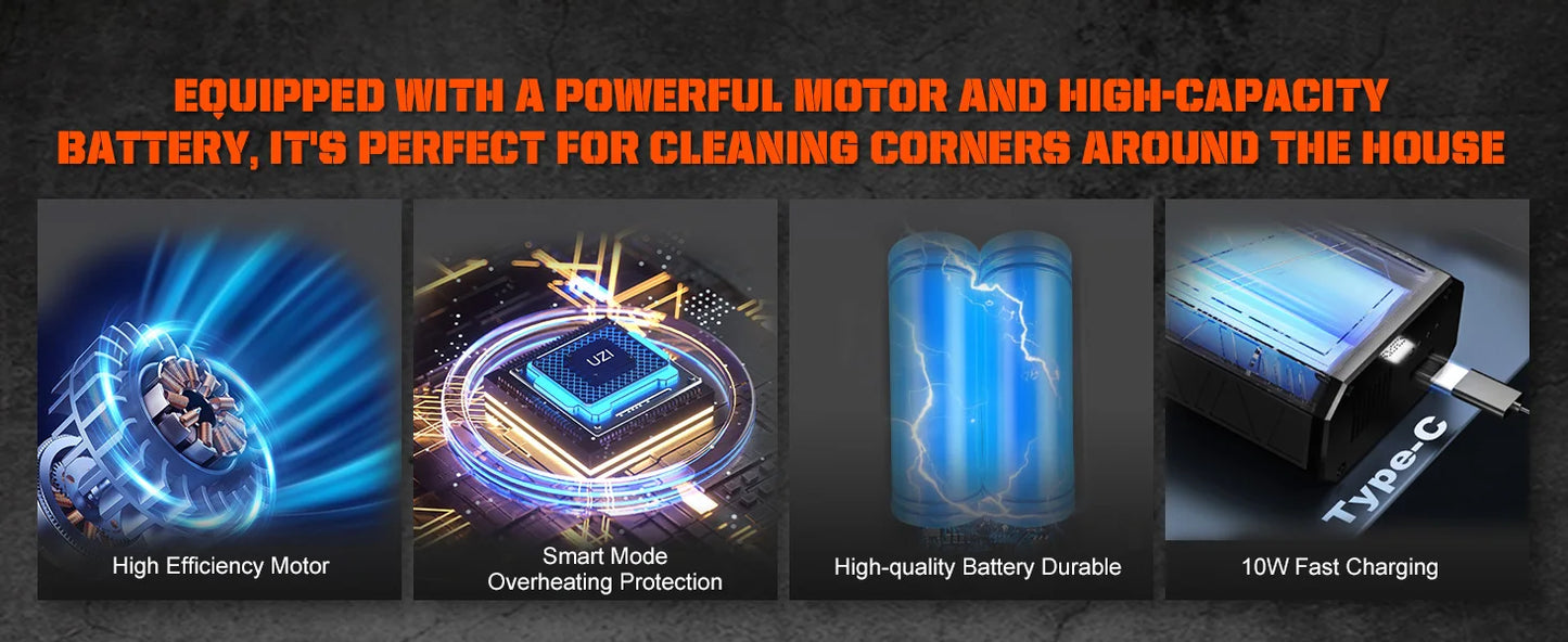 X3Pro Handheld Mini Turbo Jet Fan – 150000RPM Powerful Air Blower & Compressed Air Duster for Car, PC & Home