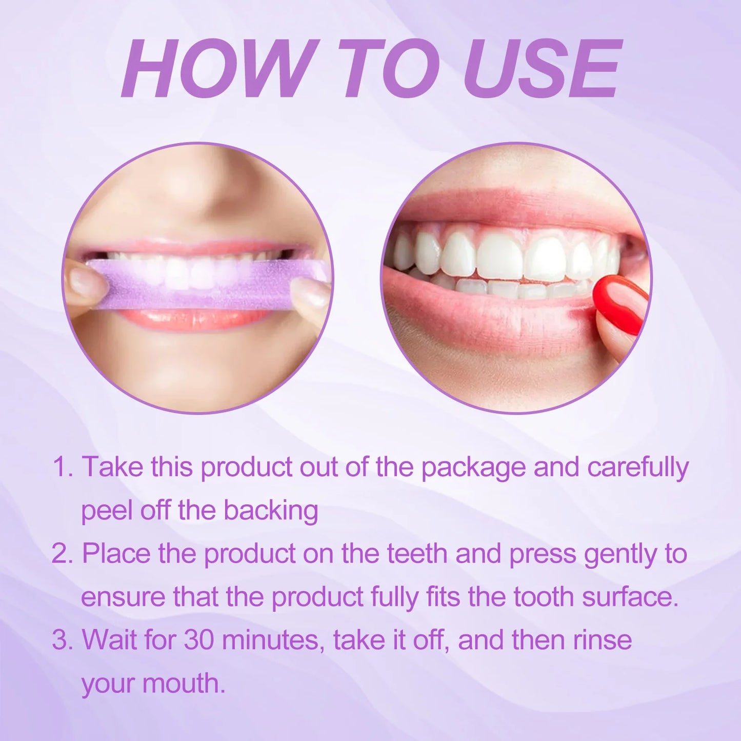 Purple Teeth Whitening Strips – Remove Stains, Fresh Breath & Brighten Smile
