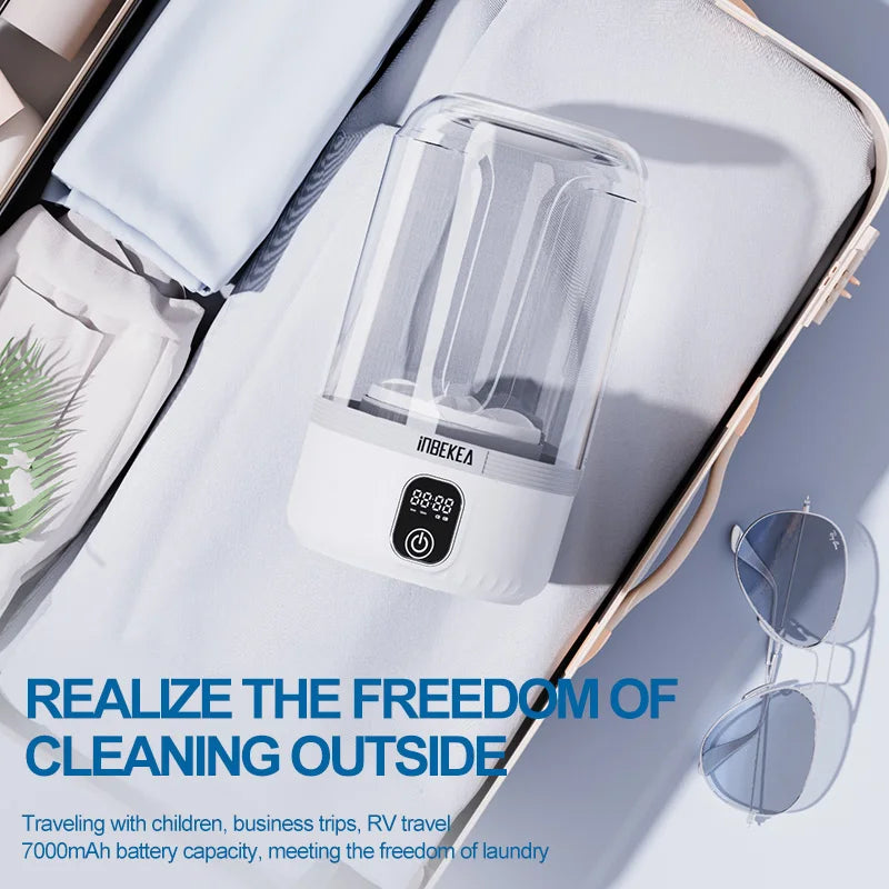 1.5L wireless portable washing machine — perfect for small laundry anytime, anywhere