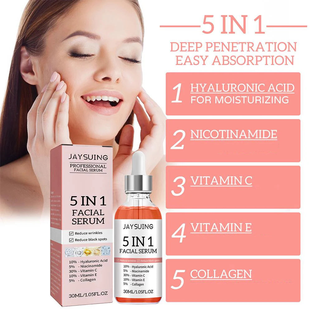 5-in-1 Vitamin C Face Serum – Firming, Brightening & Pore Tightening