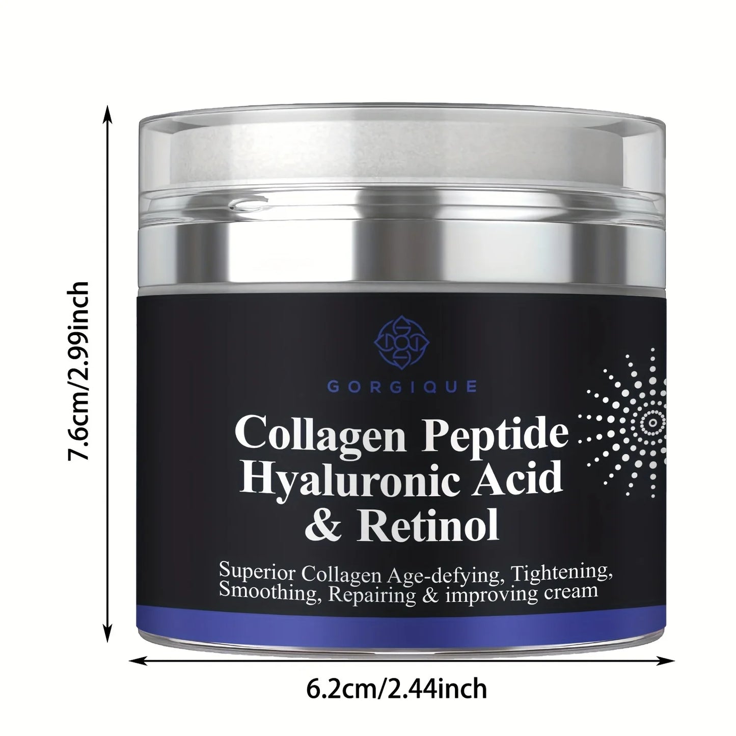 Collagen Peptide Cream – Anti-Wrinkle Hyaluronic Acid & Retinol Face Moisturizer for Firming & Tightening