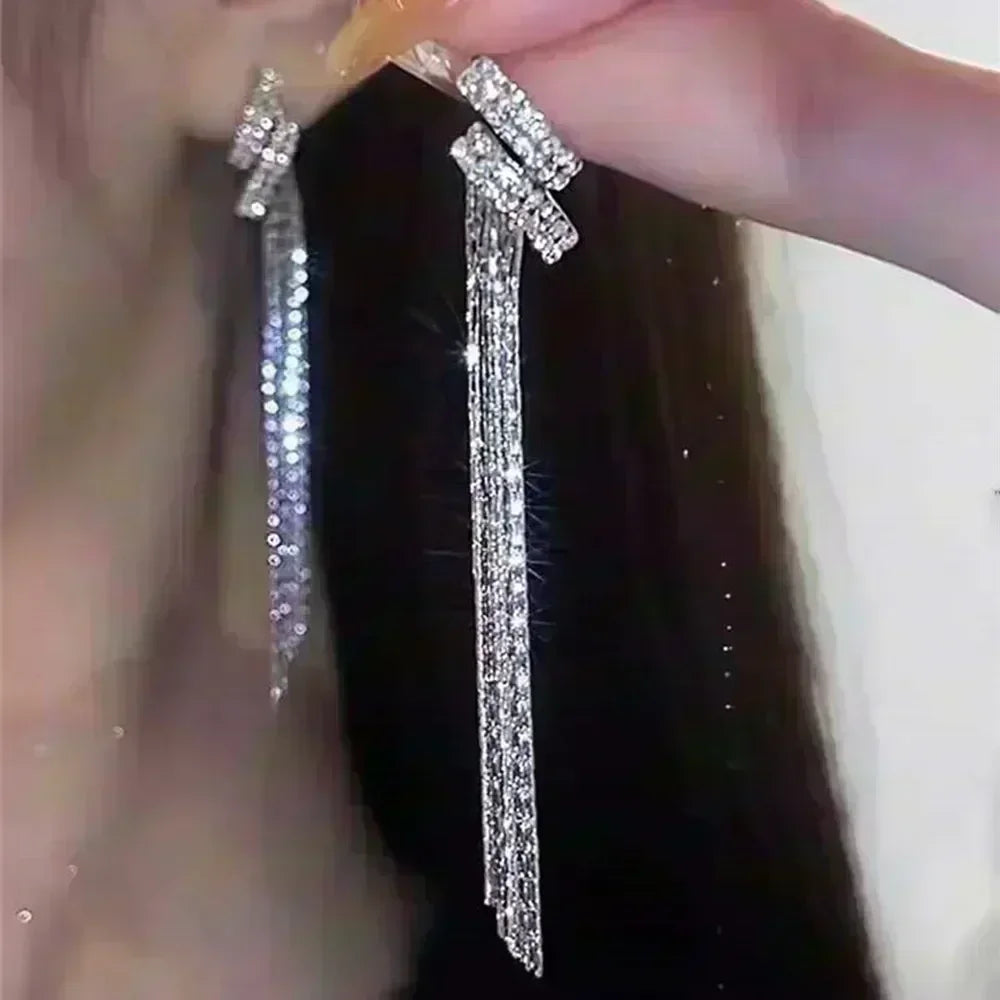 Rectangular Zircon Earrings – Elegant Women’s Wedding Jewelry