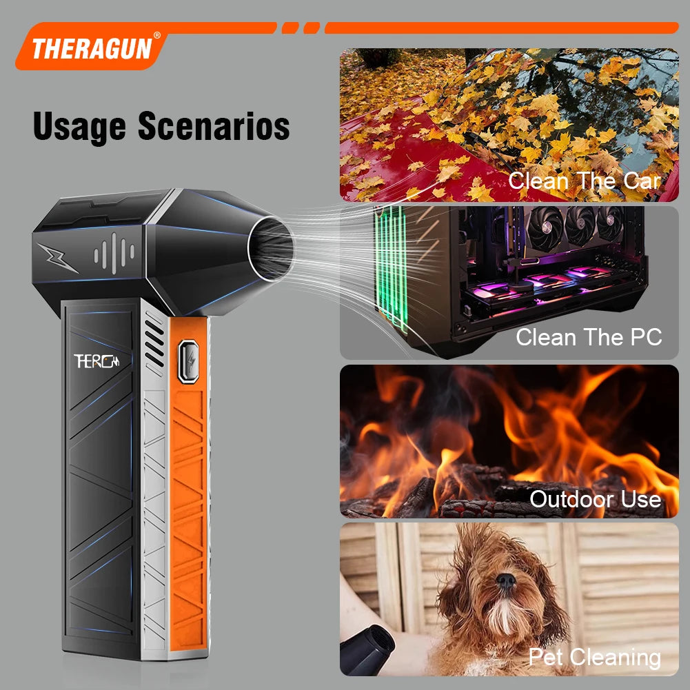 X3Pro Mini Turbo Jet Fan – 150,000RPM Portable Hair Dryer & Electric Compressed Air Duster for Car, PC & Home Cleaning