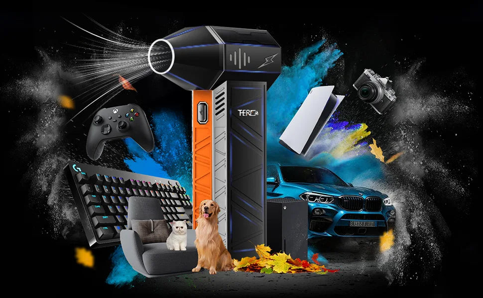 X3Pro Mini Turbo Jet Fan – 150,000RPM Portable Hair Dryer & Electric Compressed Air Duster for Car, PC & Home Cleaning