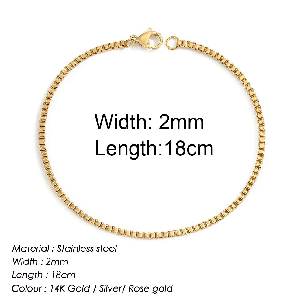 Gold Stainless Steel Twist Cuban Chain Bracelet – Women’s Jewelry Gift