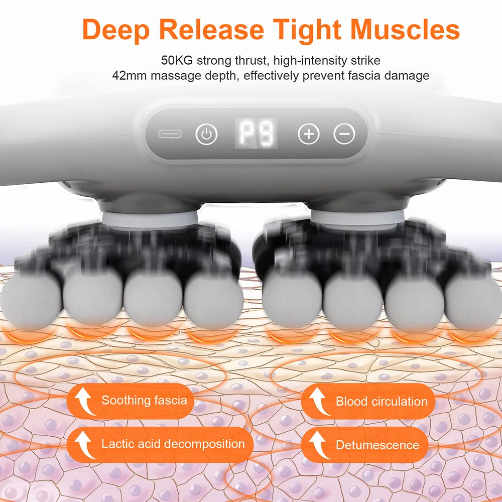Fascia Gun – 42-Head High-Frequency Vibration Massage Gun | Full Body, Back, Waist, Neck & Shoulder Muscle Massager