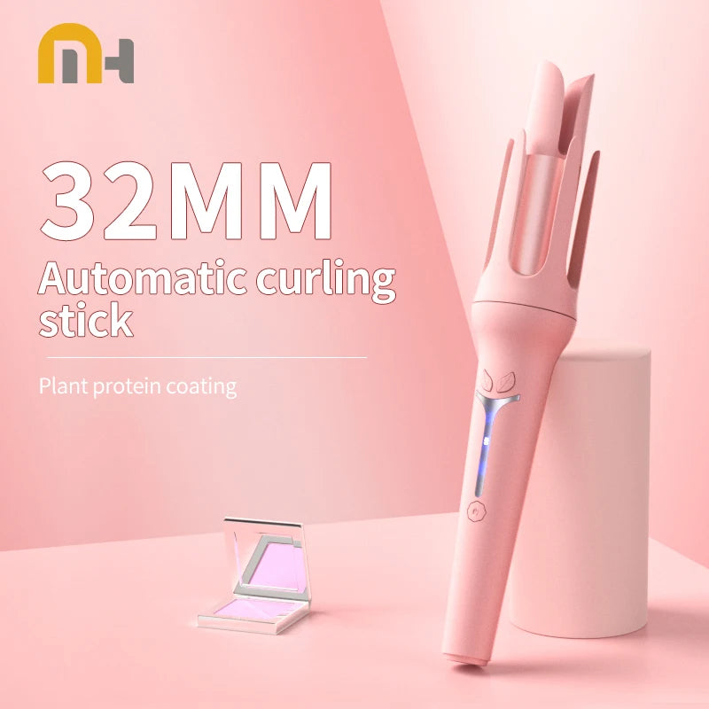 Automatic Curling Iron 32mm – Ceramic Hair Curler with Anion Technology & Fast Heating
