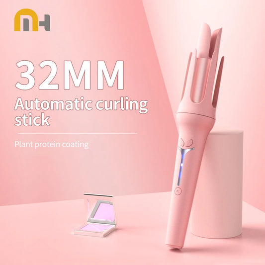 Automatic Curling Iron 32mm – Ceramic Hair Curler with Anion Technology & Fast Heating