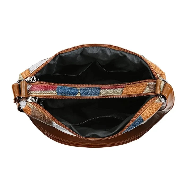 Vintage Multi-Pocket Crossbody Bag – Elegant All-Match Shoulder Handbag for Women