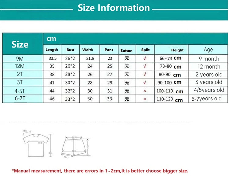 2PCS Mother & Kids Summer Cotton Sets – Short Sleeve T-Shirts & Shorts for Boys & Girls