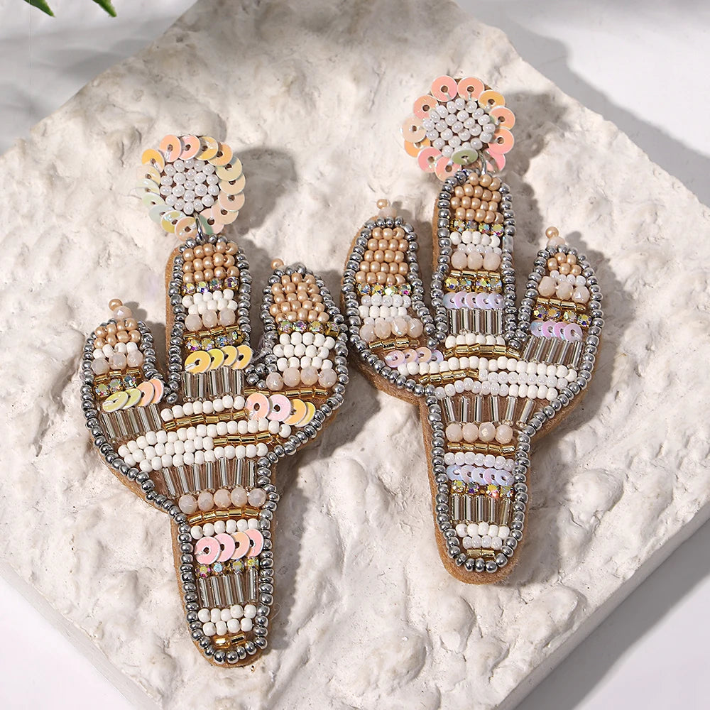Bohemian Starfish Lobster Conch Earrings – Handmade Summer Beach Jewelry