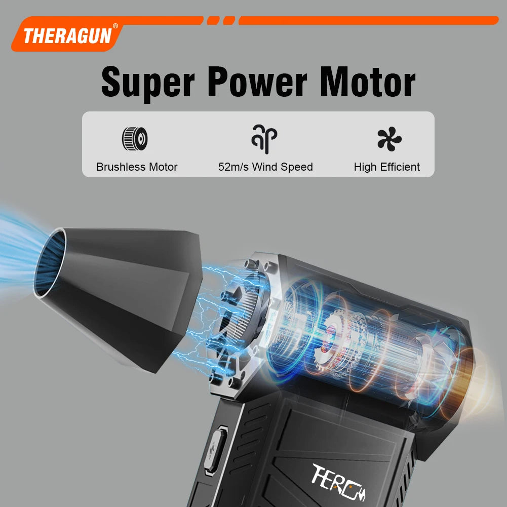 X3Pro Mini Turbo Jet Fan – 150,000RPM Portable Hair Dryer & Electric Compressed Air Duster for Car, PC & Home Cleaning