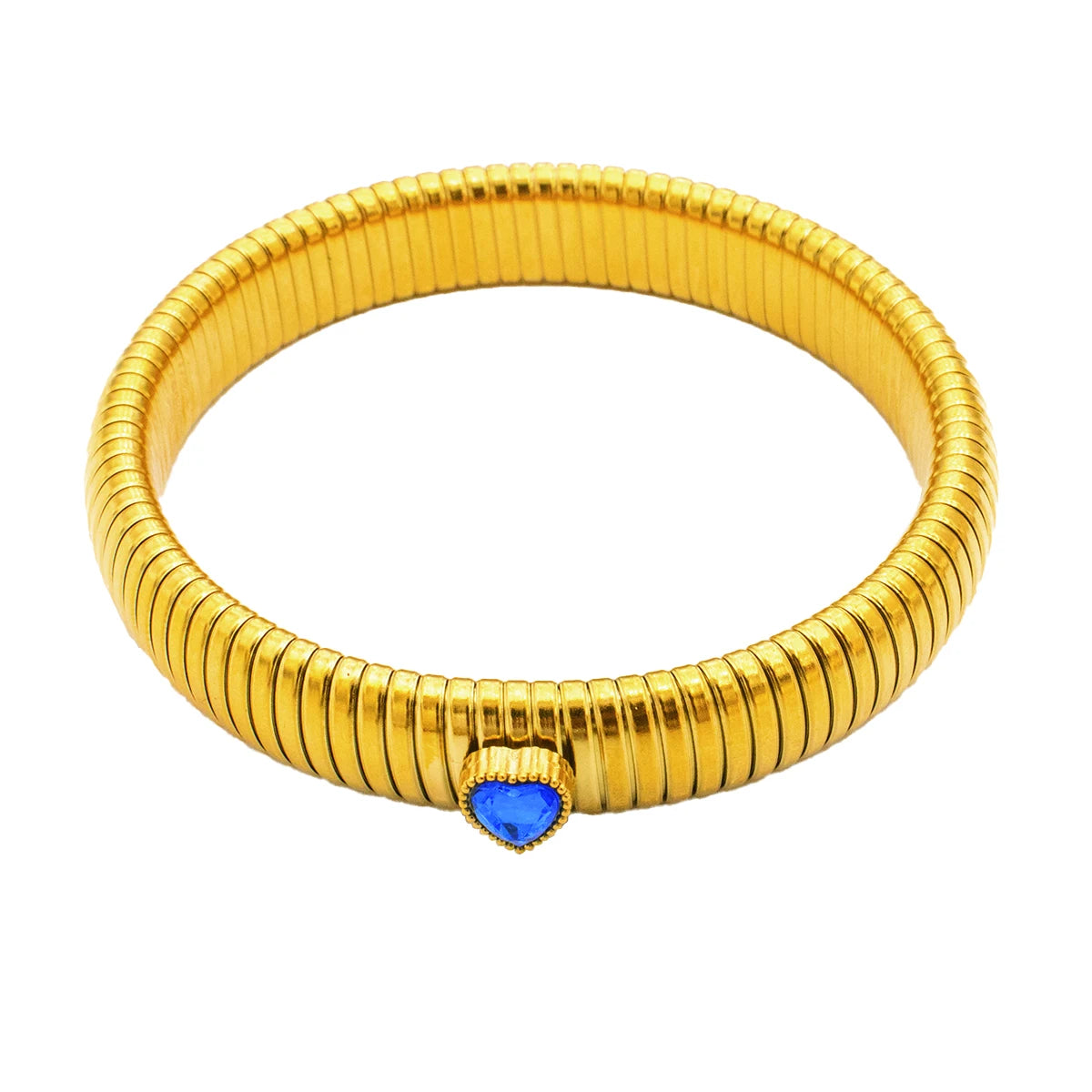 Waterproof 18K Gold Plated Stainless Steel Thick Bracelet – Unisex Jewelry
