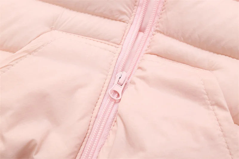 2025 Kids Hooded Cotton Jacket – Boys & Girls Winter Thick Warm Zipper Coat 2-6Y