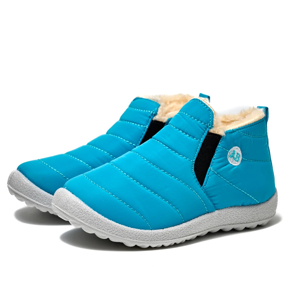 Children Winter Plush Snow Boots Waterproof Non-Slip