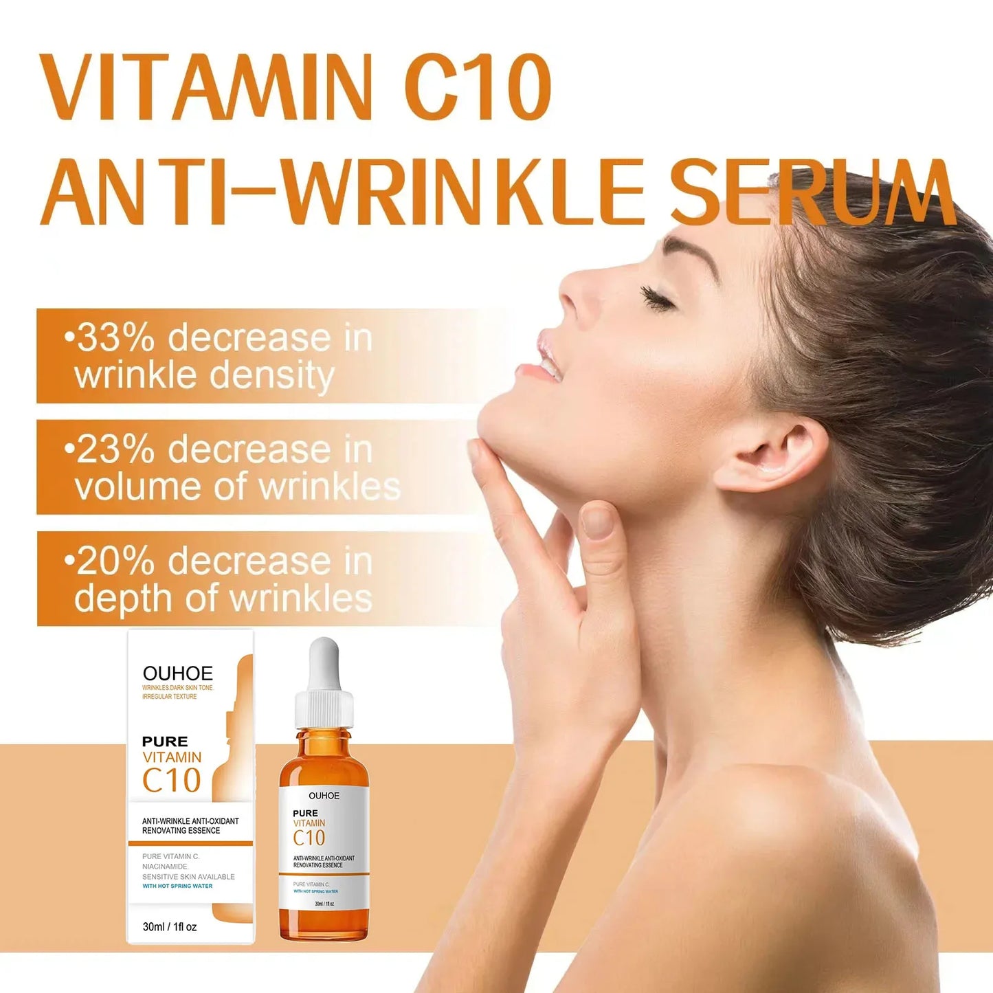 Vitamin C Face Serum – Anti-Aging Wrinkle Remover, Lifting & Brightening Essence