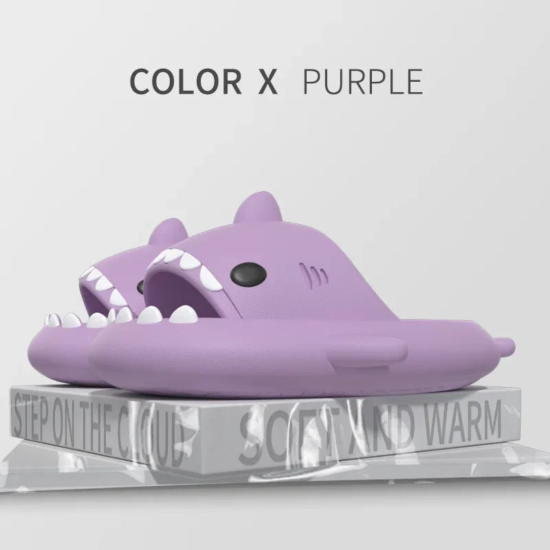 "Shark Slippers Women Men – EVA Soft Indoor Bathroom Slides, Summer Couple Sandals, Beach Flip Flops