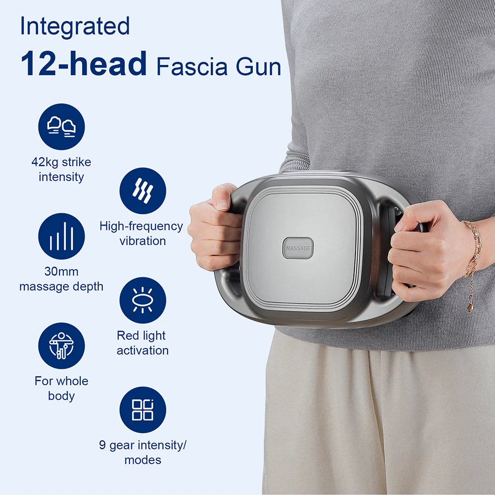 Fascia Gun – 42-Head High-Frequency Vibration Massage Gun | Full Body, Back, Waist, Neck & Shoulder Muscle Massager