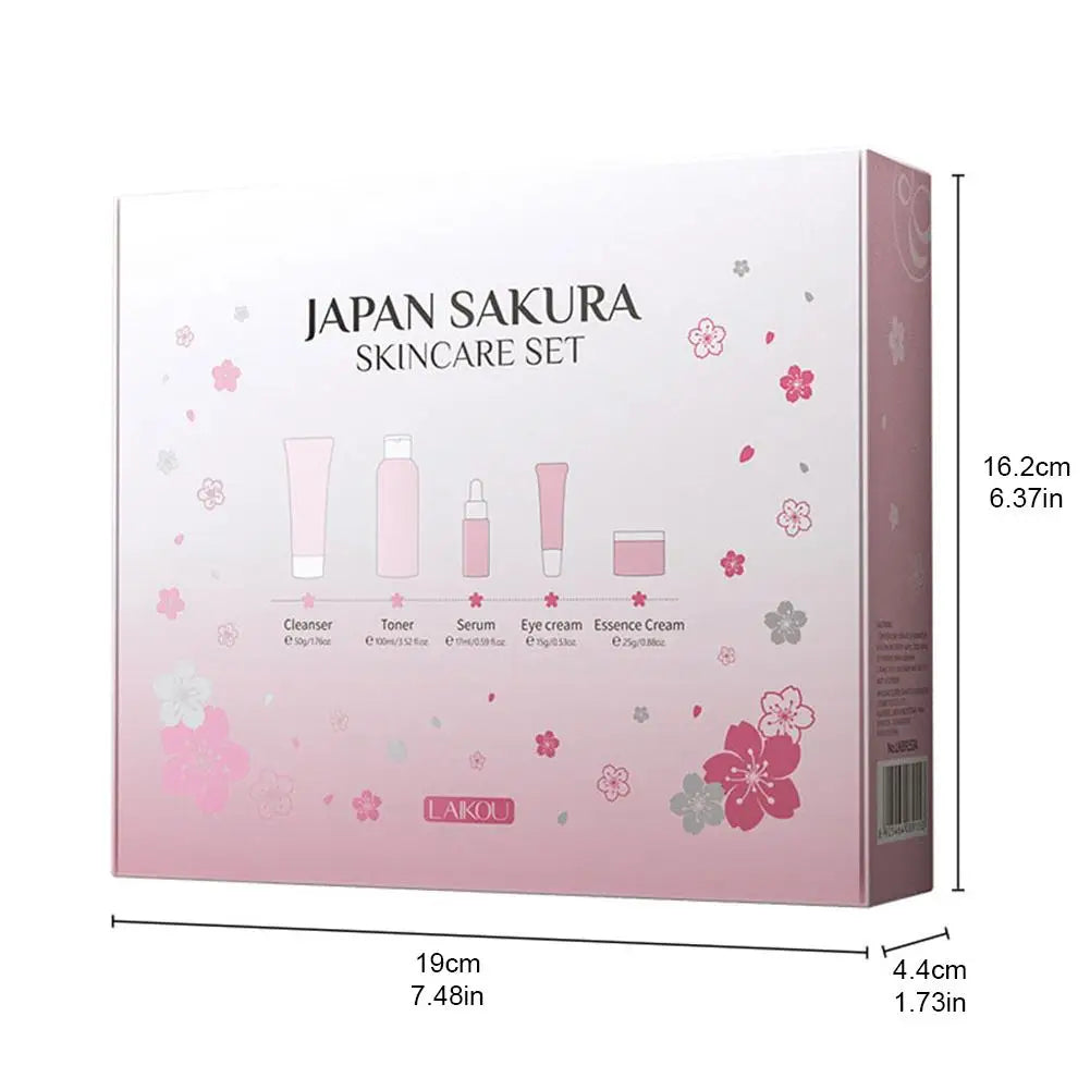 Sakura Skincare Gift Set – Cream, Toner, Serum & More (3/5pcs)