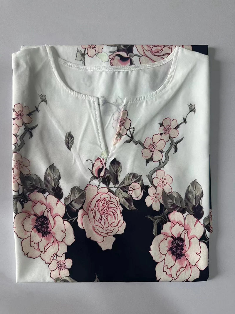 Sleeveless V-Neck Maxi Dress – Sexy Printed European Style