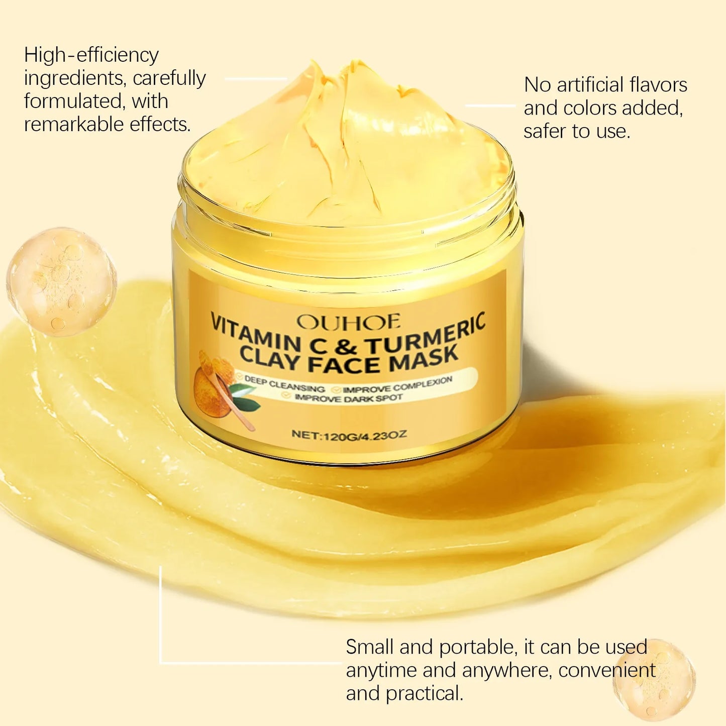 Vitamin C & Turmeric Face Mask – Deep Cleansing & Pore Care