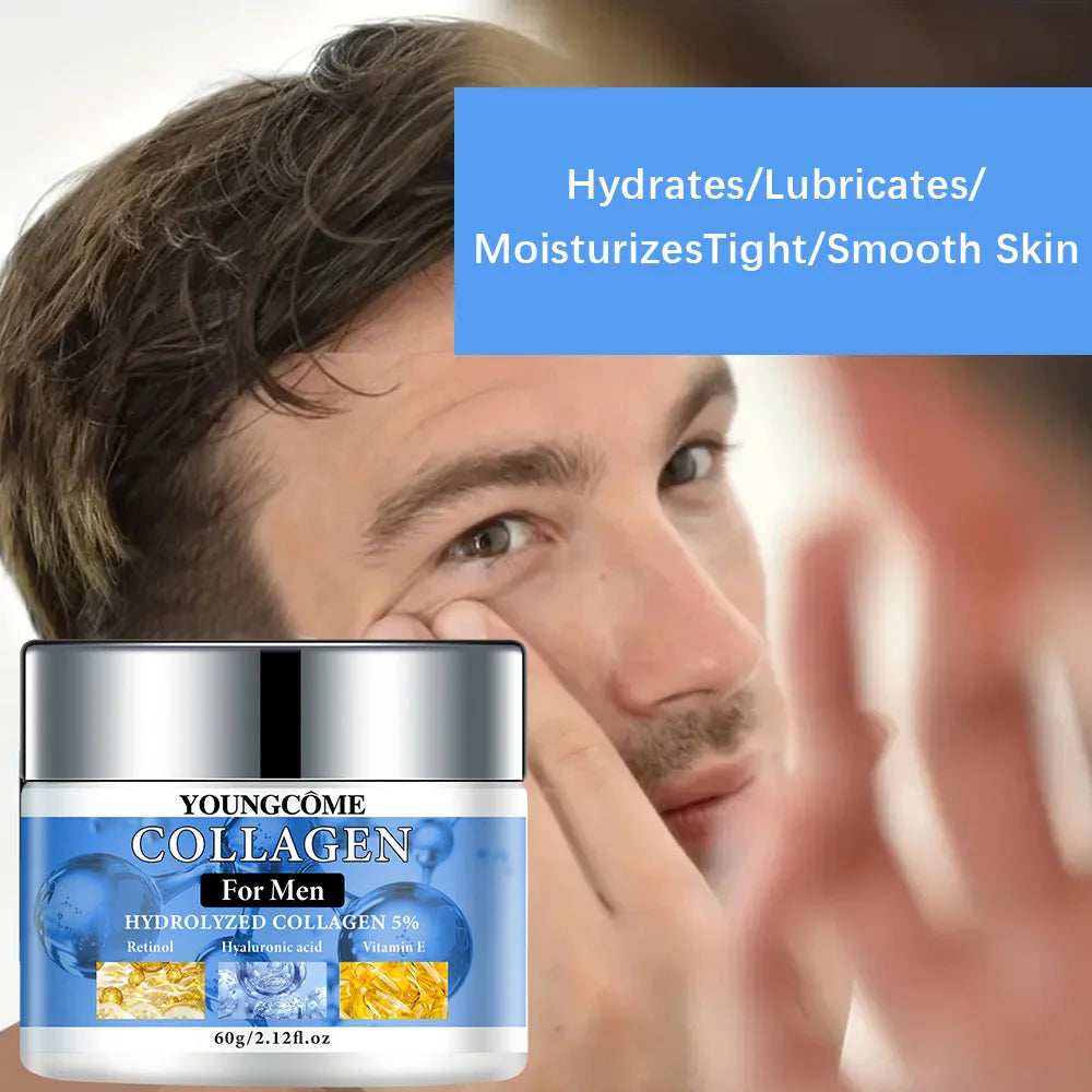 Men’s Retinol Collagen Firming & Moisturizing Cream – Anti-Wrinkle, Anti-Aging, Hydrating & Firming Facial Skincare for Men