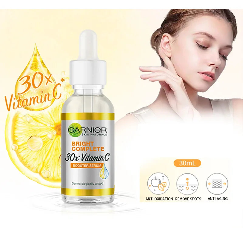 Garnier Bright Complete Facial Essence – 30X Vitamin C & Niacinamide Enhanced Serum for Acne Repair, Brightening & Skin Renewal