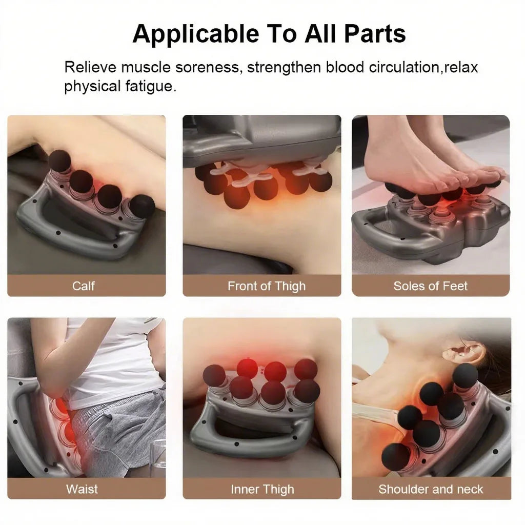 Fascia Gun – 16-Head Professional Muscle Massage Gun | High-Frequency Vibration Massager for Full Body, Legs, Back, Shoulder & Waist