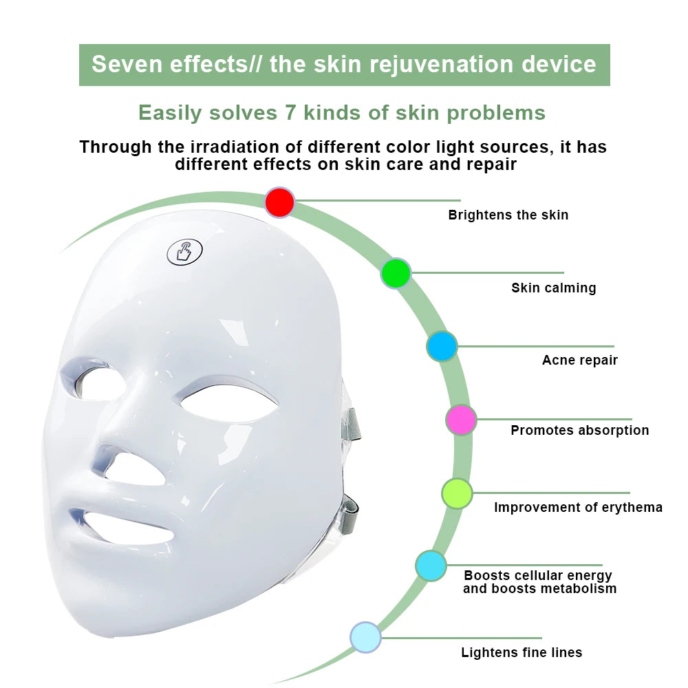 LED Face & Neck Beauty Machine – Skin Care Massager for Tightening, Lifting & Rejuvenation
