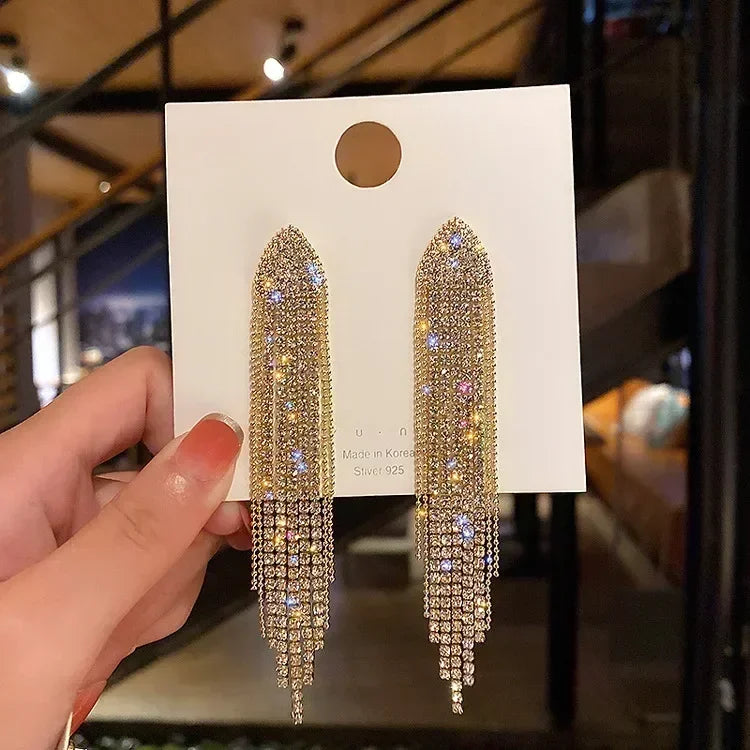 Rectangular Zircon Earrings – Elegant Women’s Wedding Jewelry