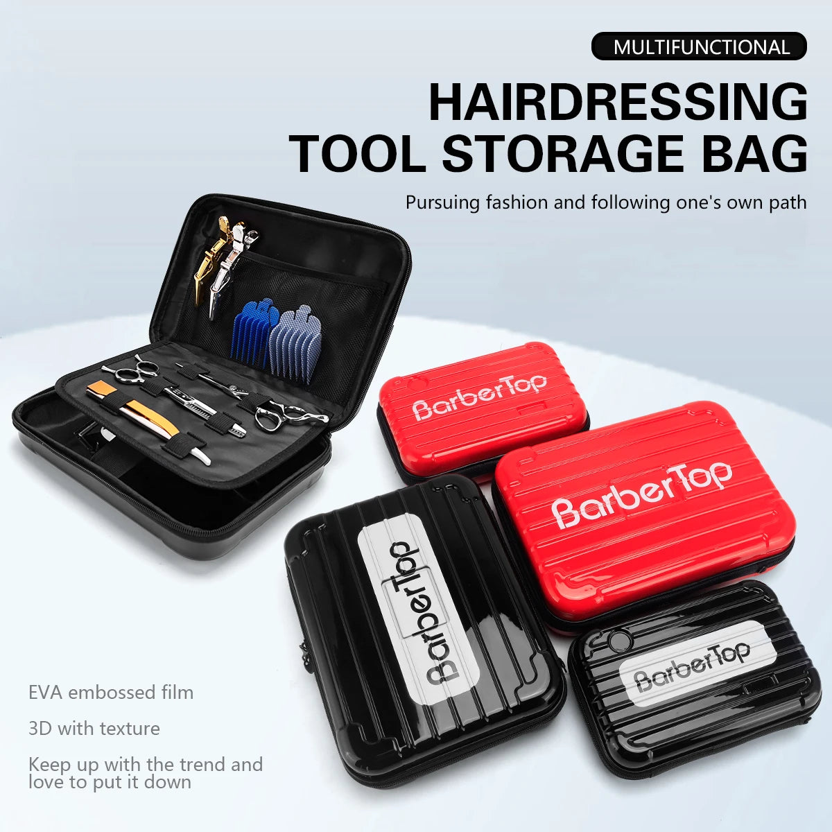 Portable Hair Scissors Case – Waterproof Shockproof Barber Tool Storage Bag