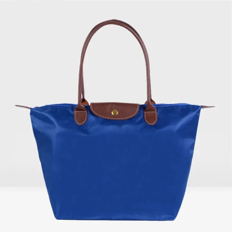 Nylon Sports Fitness Tote Bag – Waterproof Shoulder Handbag with Zipper & Mobile Phone Pocket