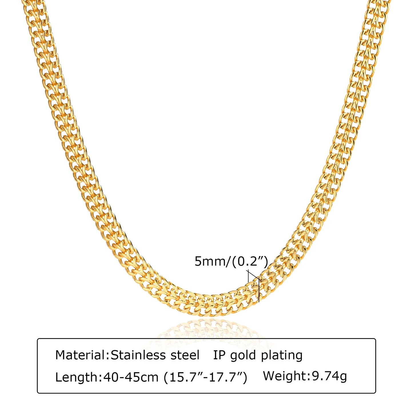 Chunky Gold Link Necklace – Thick Oval Chain Choker for Women