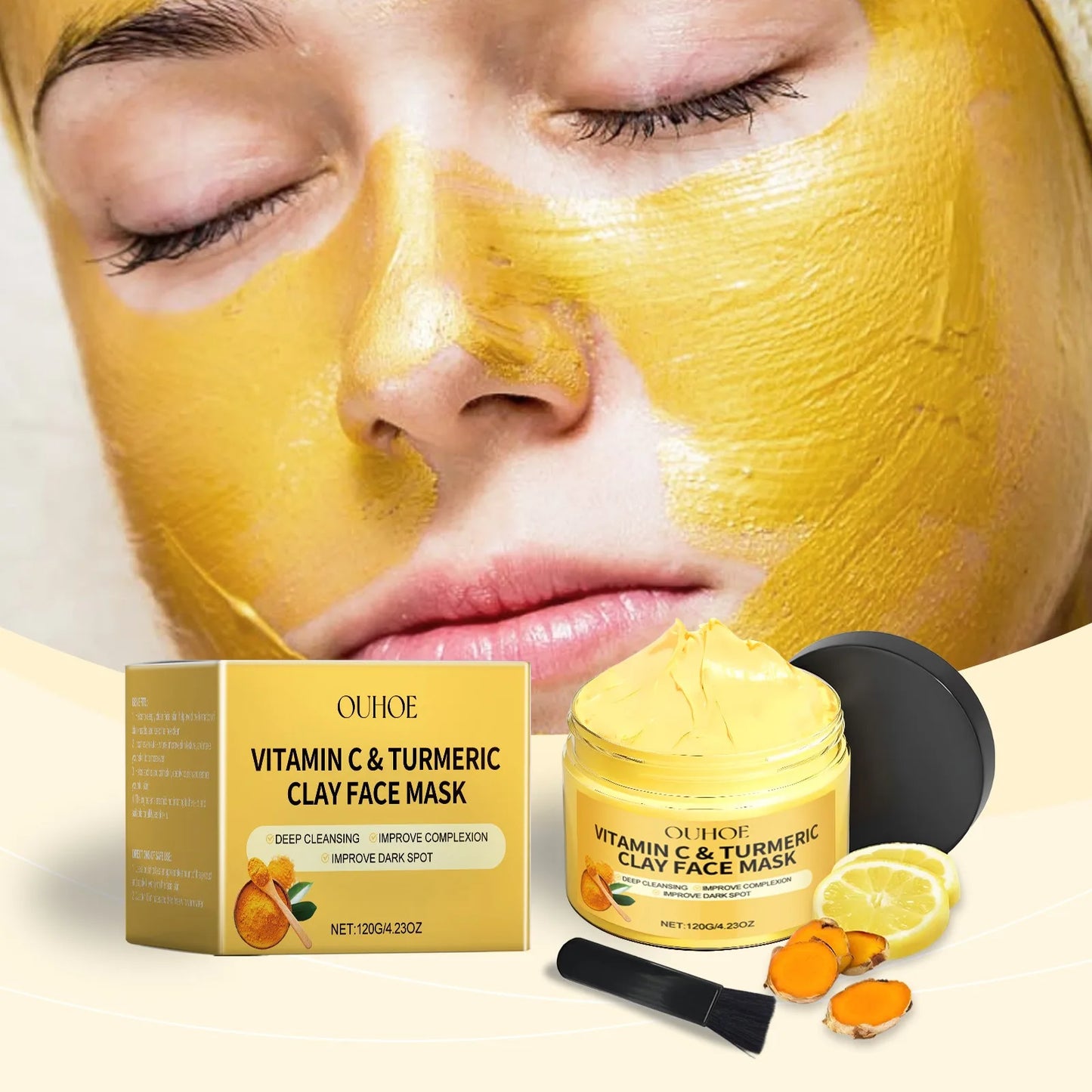 Vitamin C & Turmeric Face Mask – Deep Cleansing & Pore Care