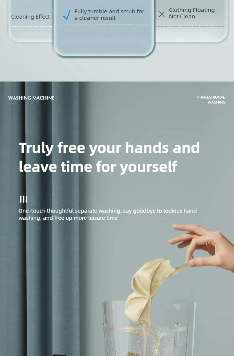 1.5L Portable Mini Washer — Perfect for Socks & Small Clothes Anytime, Anywhere